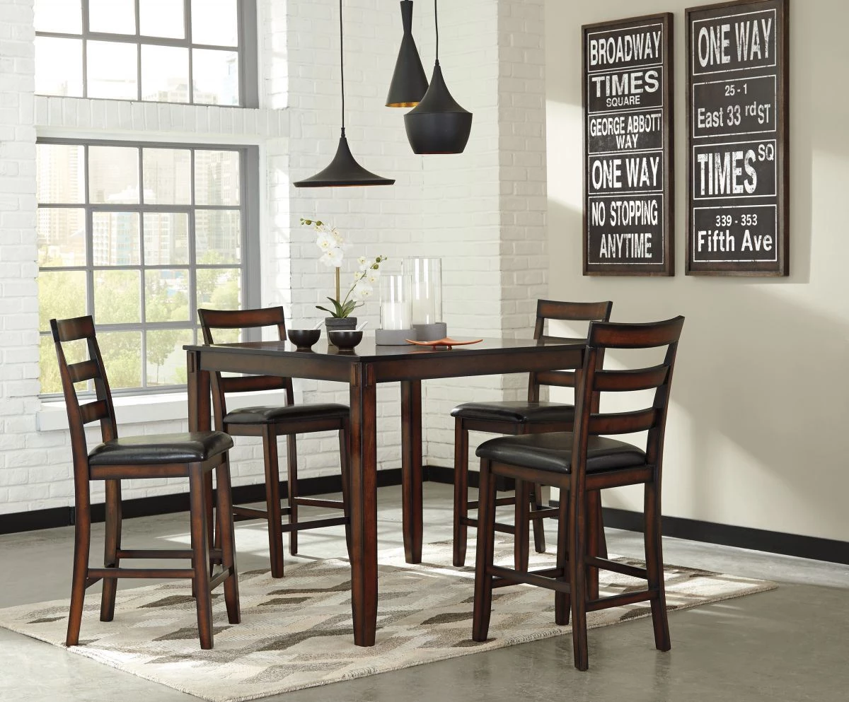 Ashley Coviar Pub Table & 4 Barstools 1 Ashley Coviar Pub Table & 4 Barstools