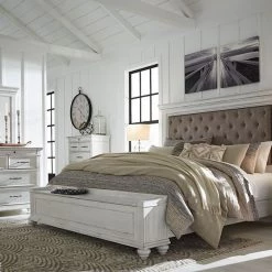 Ashley Kanwyn King Storage Bed W/ Dresser Mirror & Nightstand Bedroom