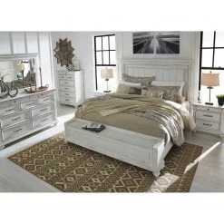 Ashley Kanwyn Queen Storage Bed W/ Dresser Mirror & Nightstand