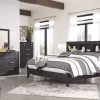 Ashley Bedroom Reylow Dark Brown King Bookcase Bed W/ Dresser Mirror & Nightstand