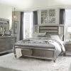 Home Elegance Tamsin Champagne Gray Queen Storage Footboard Bedroom