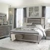 Home Elegance Tamsin Champagne Gray King Bed, Dresser W/ Mirror, Nightstand Bedroom