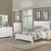 Home Elegance Bedroom Keren White Queen Bed With LED Headboard W/ Dresser & Mirror