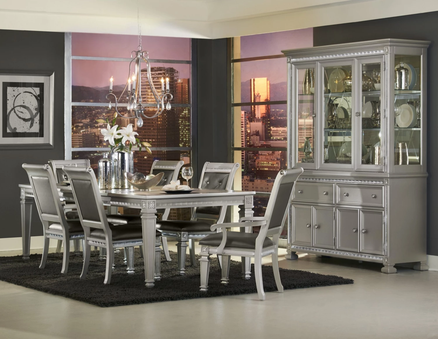 Home Elegance Bevelle Dining Table Dining Room 1 Home Elegance Bevelle Dining Table Dining Room