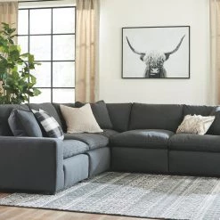 Ashley Living Room Savesto Charcoal 5-Piece Sectional