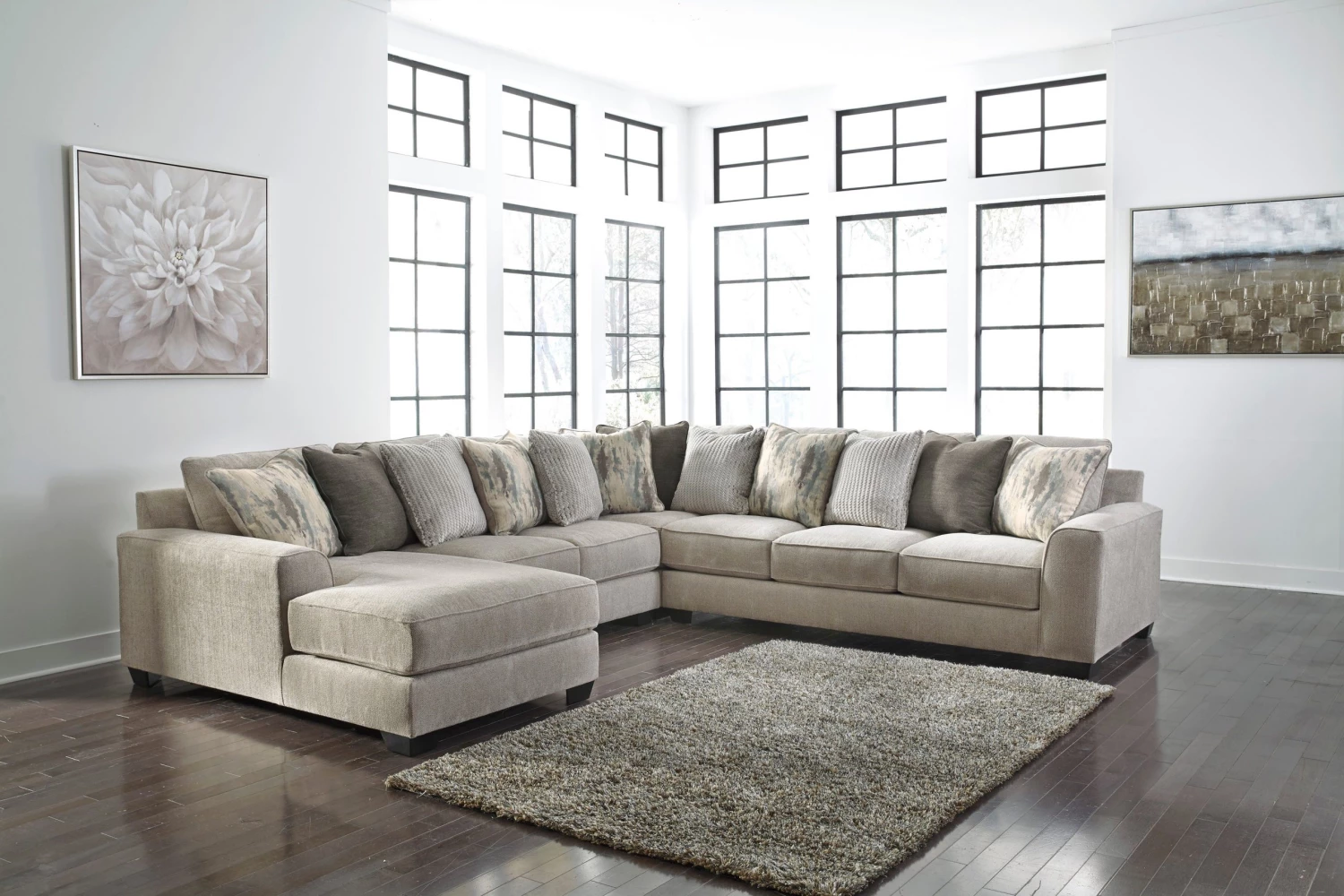Ashley Sectionals Ardsley 4-Piece Sectional - Pewter 1 Ashley Sectionals Ardsley 4-Piece Sectional - Pewter