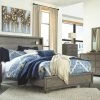 Ashley Bedroom Arnett Gray Queen Bed W/ Dresser Mirror & Nightstand