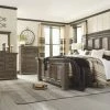 Ashley Wyndahl Brown King Bed With Dresser Mirror Nightstand & Chest King Beds
