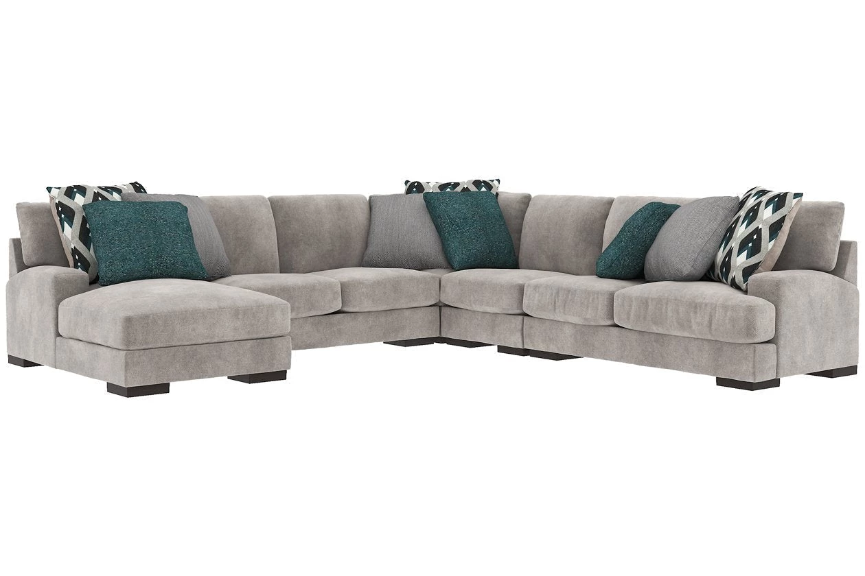 Ashley Sectionals Bardarson 5-Piece Sectional - Silver 1 Ashley Sectionals Bardarson 5-Piece Sectional - Silver