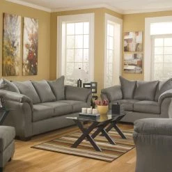 Ashley Darcy Cobblestone Sofa And Loveseat Living Room