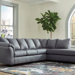 Ashley Living Room Darcy Steel 2PC Sectional