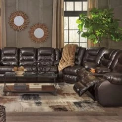 Ashley Vacherie Chocolate 3PC Sectional Sectionals