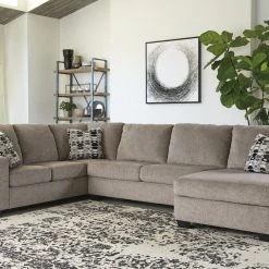 Ashley Living Room Ballinasloe- Platinum 3 Pc Raf Chaise Sectional