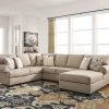 Ashley Baceno Hemp 3-Piece Sectional Living Room