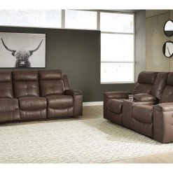 Ashley Jesolo Coffee Recl. Sofa & Recl. Loveseat Living Room
