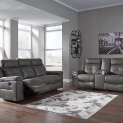 Ashley Jesolo Dark Gray Recl. Sofa & Recl. Loveseat