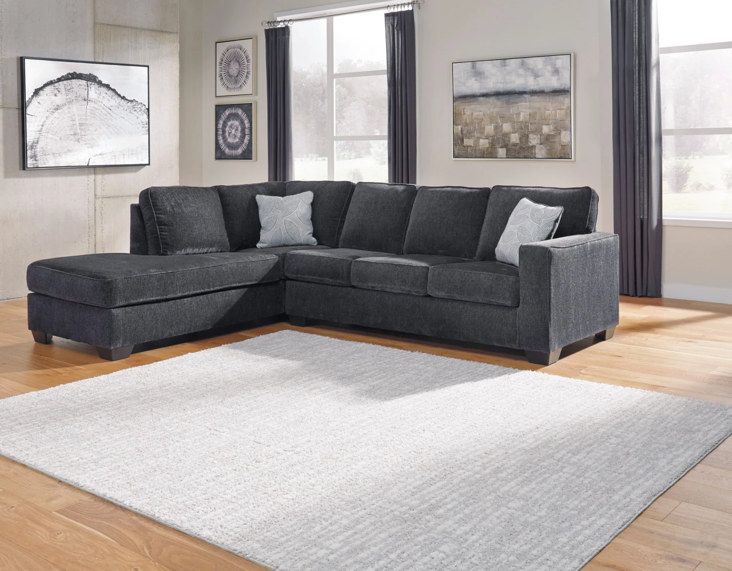 Ashley Altari 2-Piece LAF Sectional - Slate 1 Ashley Altari 2-Piece LAF Sectional - Slate