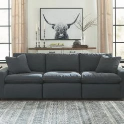 Ashley Living Room Savesto Charcoal 3-Piece Sectional