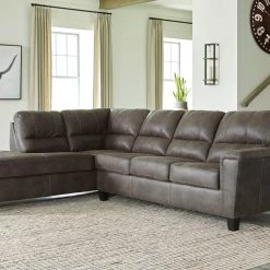 Ashley Navi 2-Piece Sectional - Mushroom Sectionals