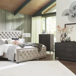 Ashley Bedroom Bellvern King Bed W/ Dresser & Mirror