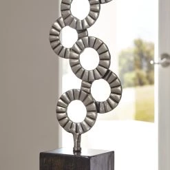 Ashley Brevyn Black/Silver Finish Sculpture