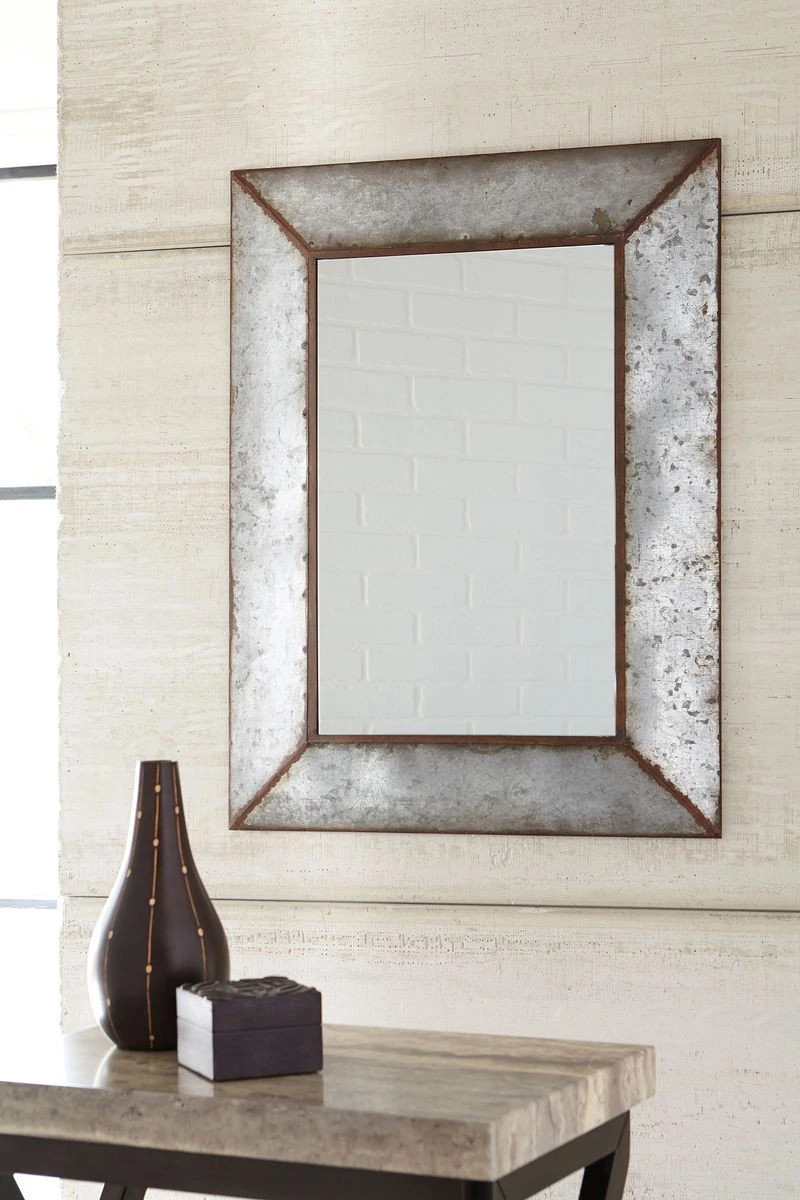Ashley Mirrors O'Tallay Antique Gray Accent Mirror 1 Ashley Mirrors O'Tallay Antique Gray Accent Mirror