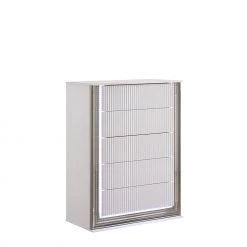 Global Aspen White Chest With LED Chests / Drawers