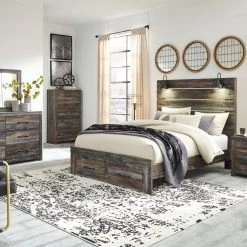 Ashley Drystan Multi Queen Bed W/ Dresser Mirror & Nightstand