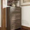 Ashley Bedroom Juararo Dark Brown Five Drawer Chest