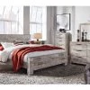 Ashley Effie Whitewash King Bed W/ Dresser & Mirror