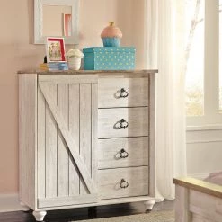 Ashley Willowton Whitewash Dressing Chest Bedroom