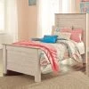 Ashley Willowton Twin Panel Bed - Whitewash