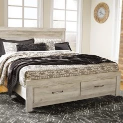 Ashley Bellaby King Storage Bed - Whitewash Beds