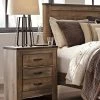 Ashley Trinell Brown Two Drawer Night Stand Bedroom