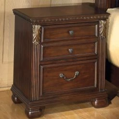 Ashley Bedroom Leahlyn Warm Brown Two Drawer Night Stand