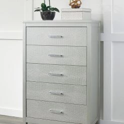 Ashley Olivet Silver Five Drawer Chest