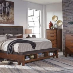 Ashley Bedroom Ralene Medium Brown Queen Bed Set