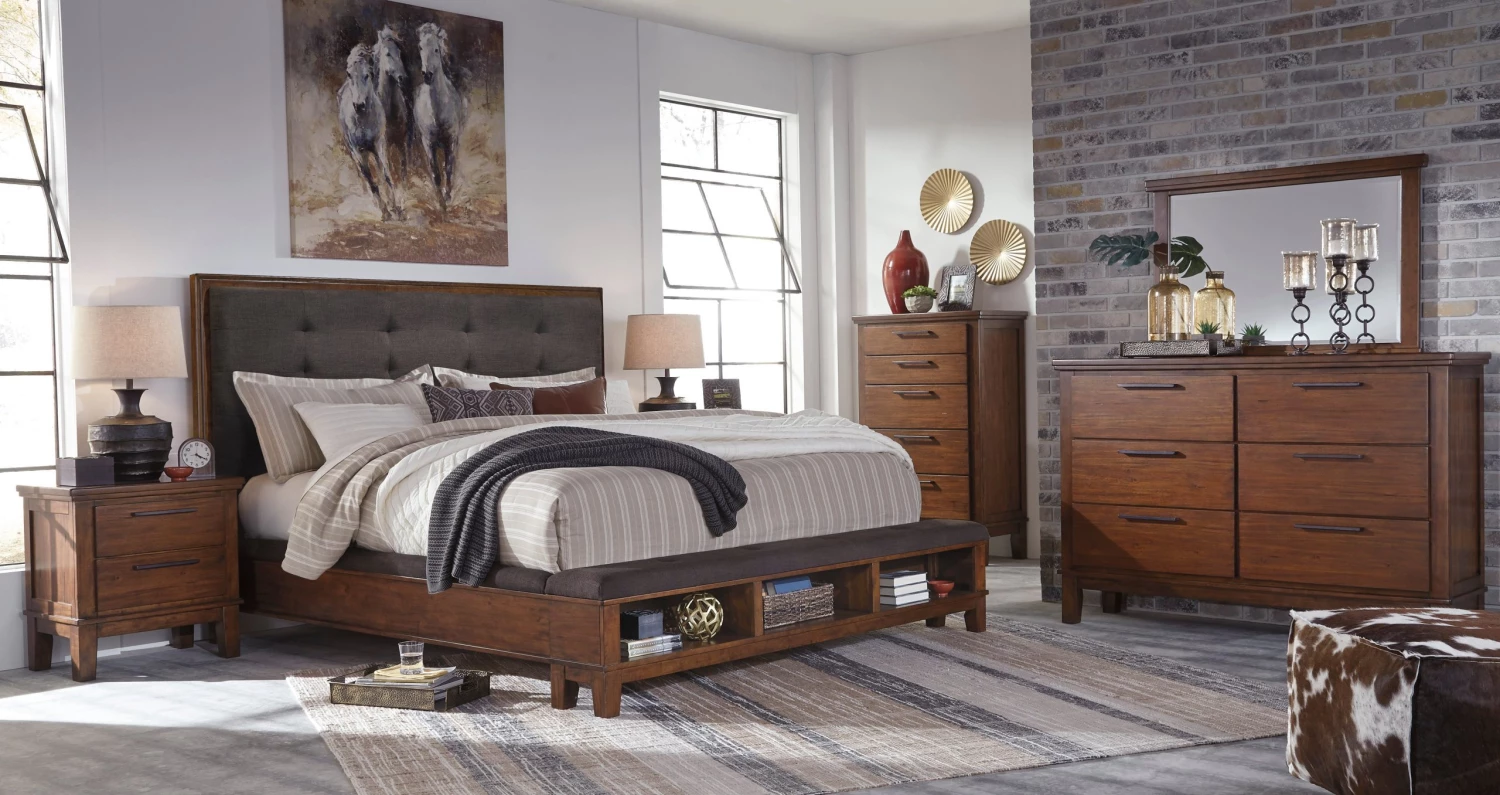 Ashley Bedroom Ralene Medium Brown Queen Bed Set 1 Ashley Bedroom Ralene Medium Brown Queen Bed Set