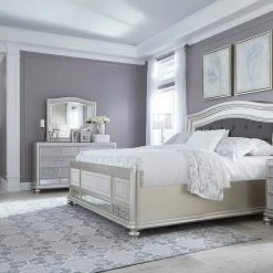 Ashley Coralayne King Bed With Dresser Mirror & 2 Nightstand Bedroom