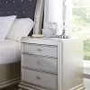 Ashley Bedroom Coralayne Silver Three Drawer Night Stand