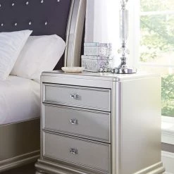 Ashley Bedroom Coralayne Silver Three Drawer Night Stand