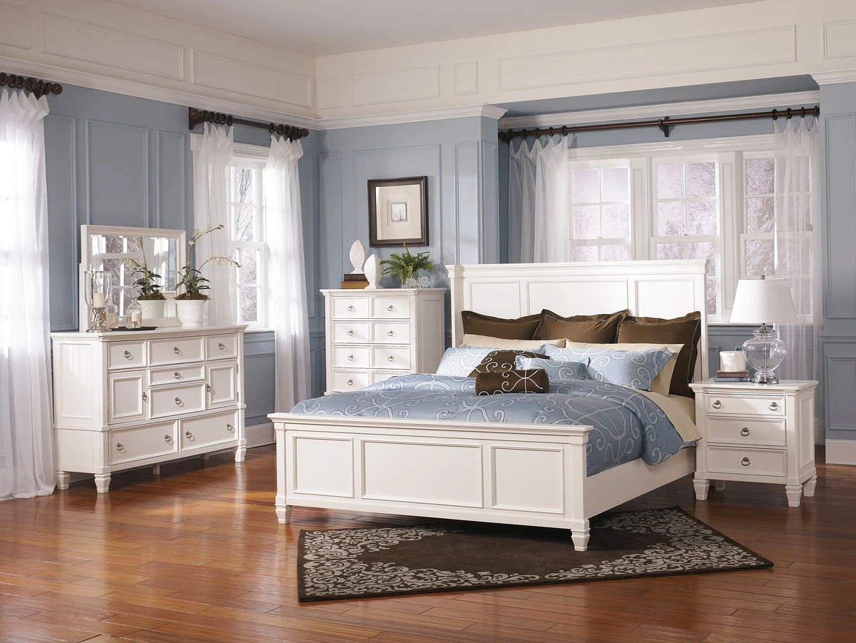 Ashley Bedroom Prentice Queen Storage Bed With Dresser Mirror & Nightstand 1 Ashley Bedroom Prentice Queen Storage Bed With Dresser Mirror & Nightstand
