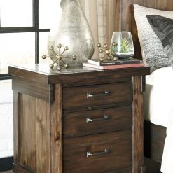 Ashley Lakeleigh Brown Three Drawer Night Stand