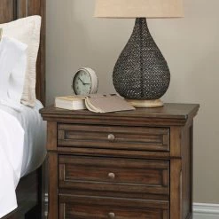 Ashley Flynnter King Storage Bed With Dresser Mirror And Nightstand Bedroom