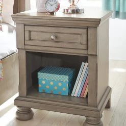 Ashley Bedroom Lettner Light Gray One Drawer Night Stand