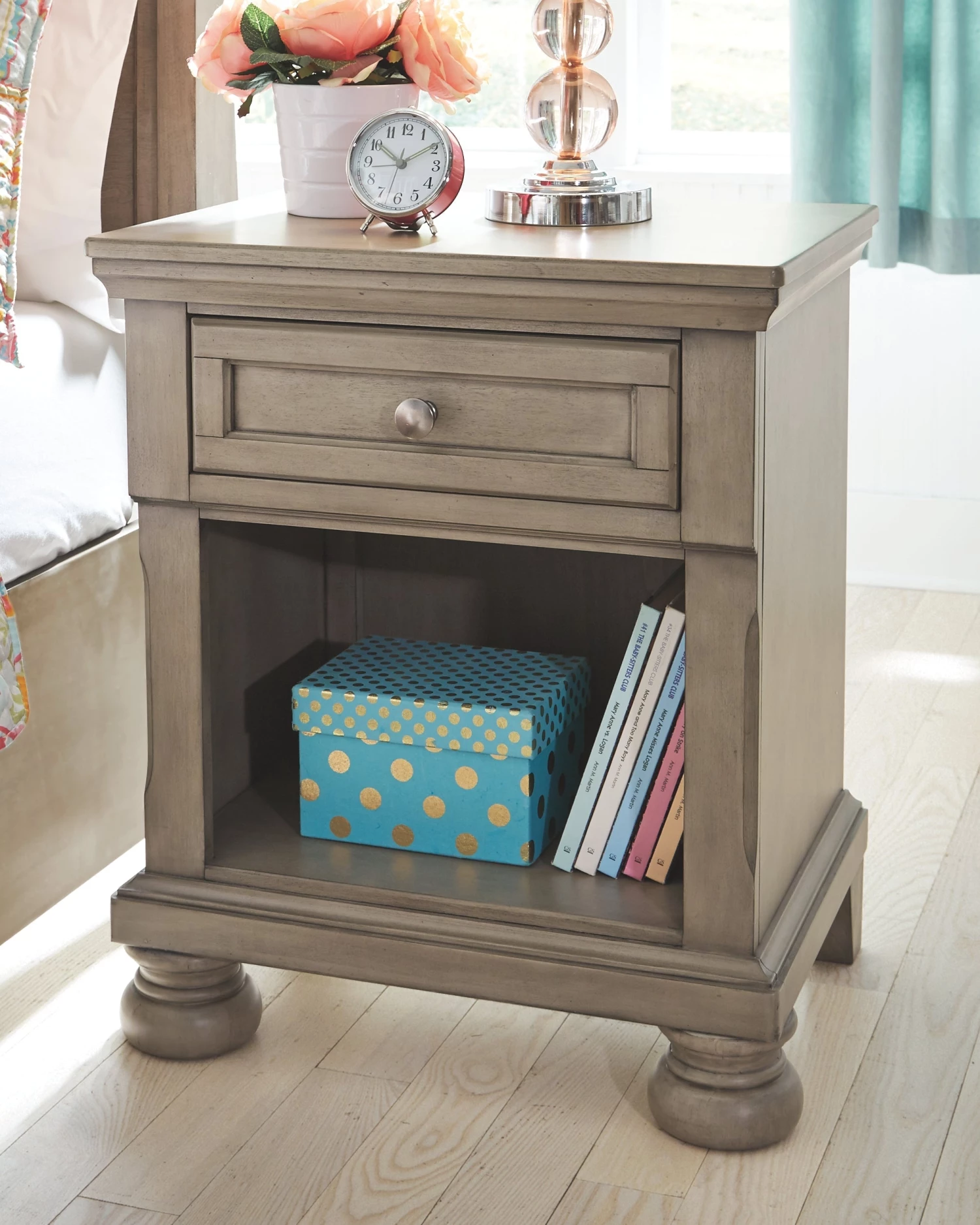 Ashley Bedroom Lettner Light Gray One Drawer Night Stand 1 Ashley Bedroom Lettner Light Gray One Drawer Night Stand