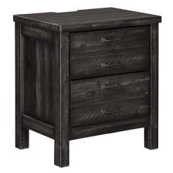Ashley Baylow Black Two Drawer Night Stand