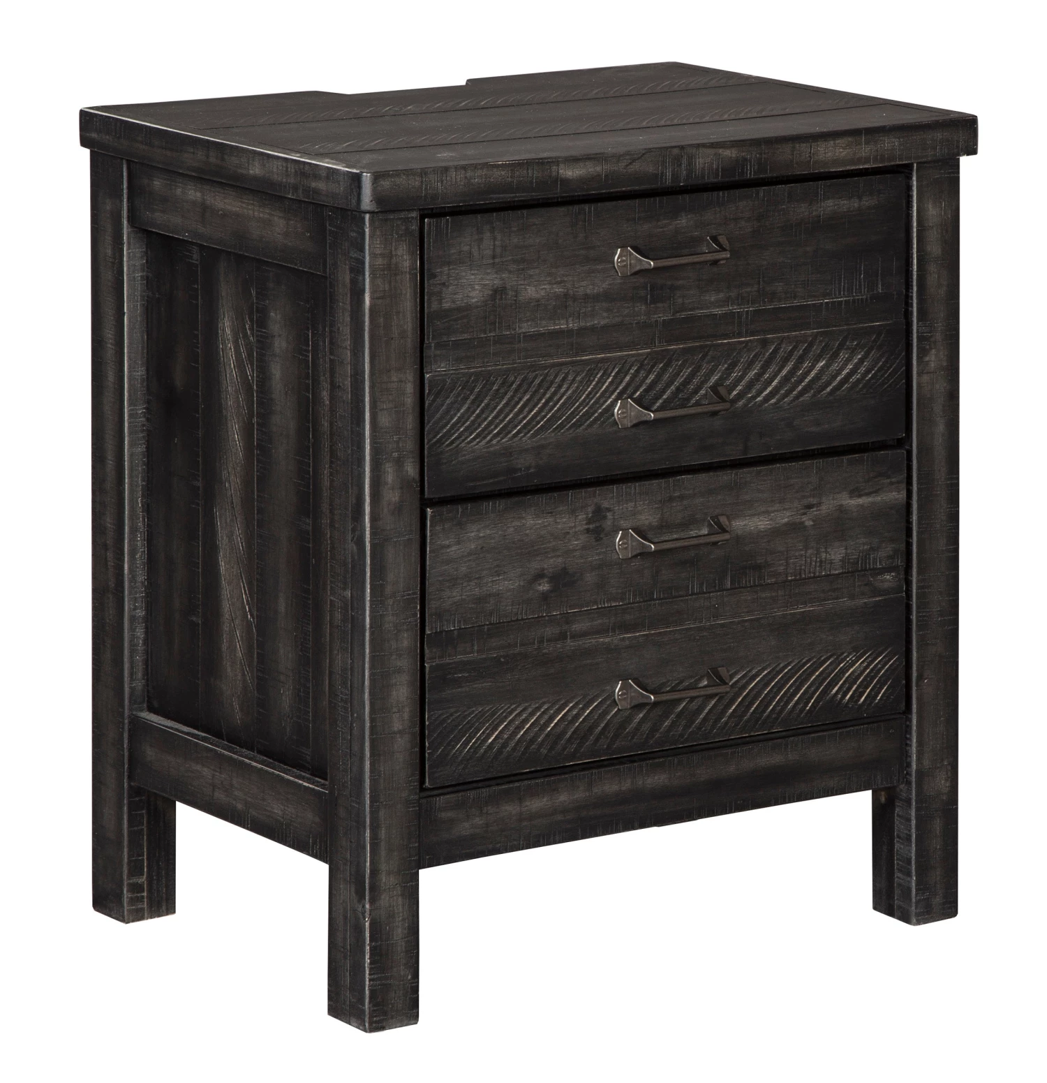Ashley Baylow Black Two Drawer Night Stand 1 Ashley Baylow Black Two Drawer Night Stand