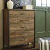 Ashley Sommerford Brown Five Drawer Chest Bedroom