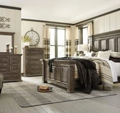 Ashley Bedroom Wyndahl Brown Queen Bed W/ Dresser & Mirror